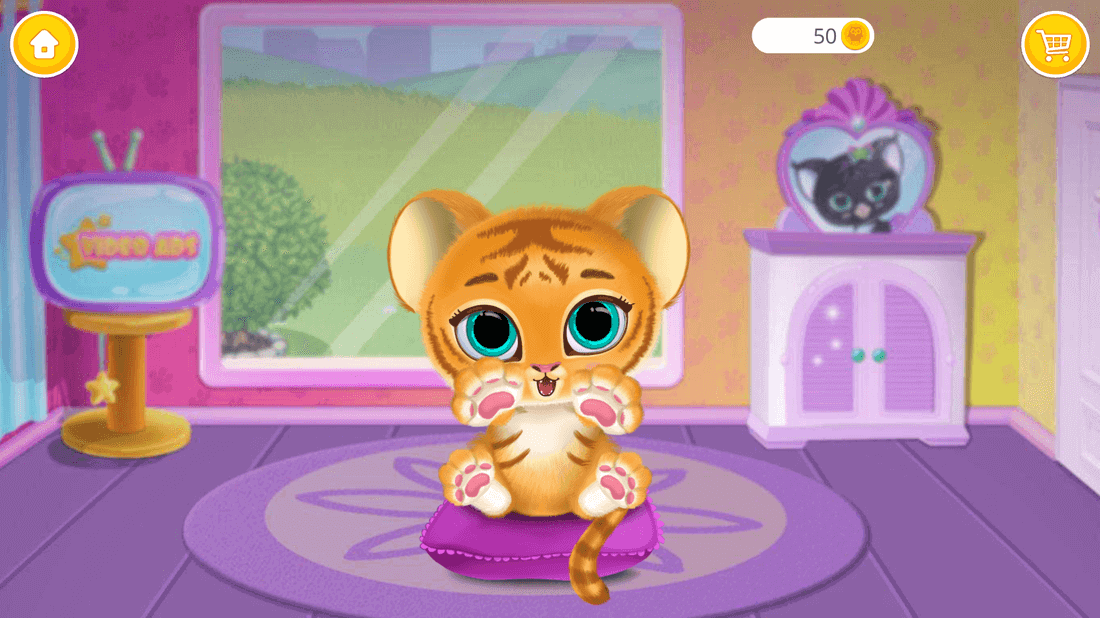 Скриншот #1 из игры Baby Tiger Care - My Cute Virtual Pet Friend