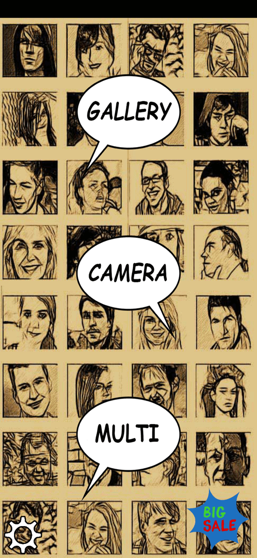 Скриншот #1 из программы Comica - превратить фотографии в комиксы