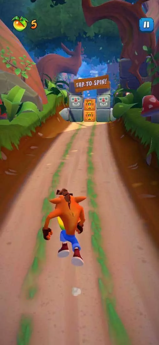 Скриншот #1 из игры Crash Bandicoot: со всех ног!