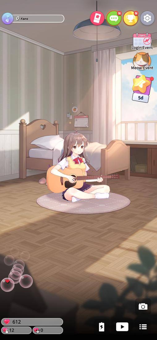 Скриншот #1 из игры Guitar Girl : Relaxing Music Game