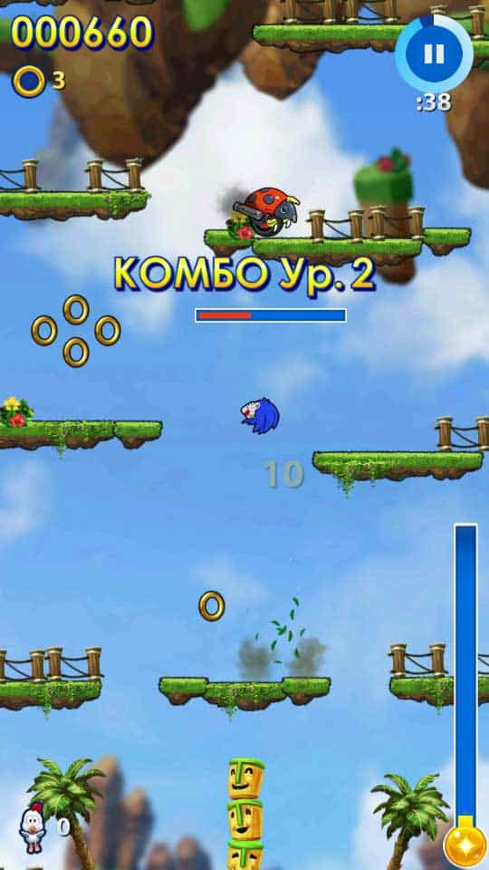 Скриншот #1 из игры Sonic Jump Fever
