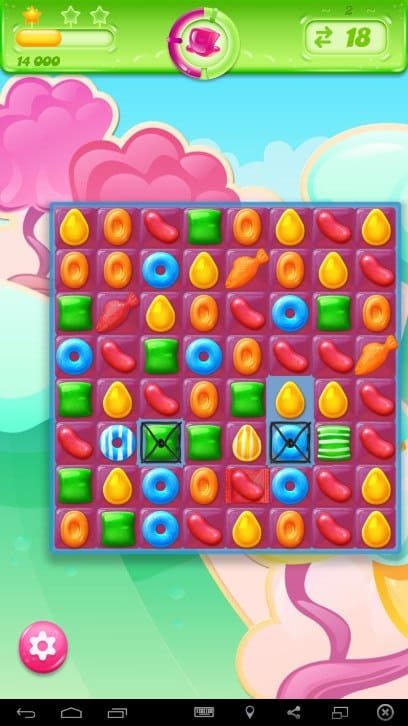 Скриншот #1 из игры Candy Crush Jelly Saga