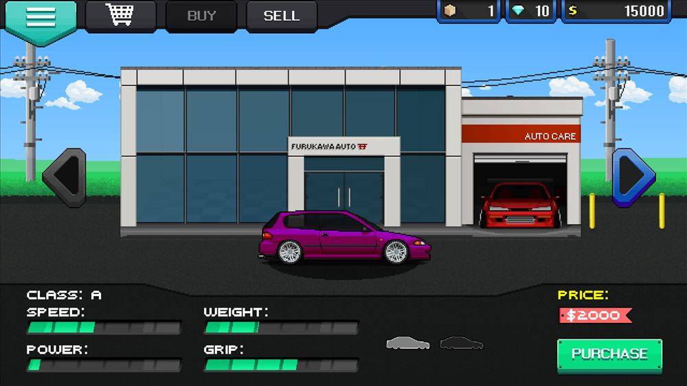 Скриншот #1 из игры Pixel Car Racer