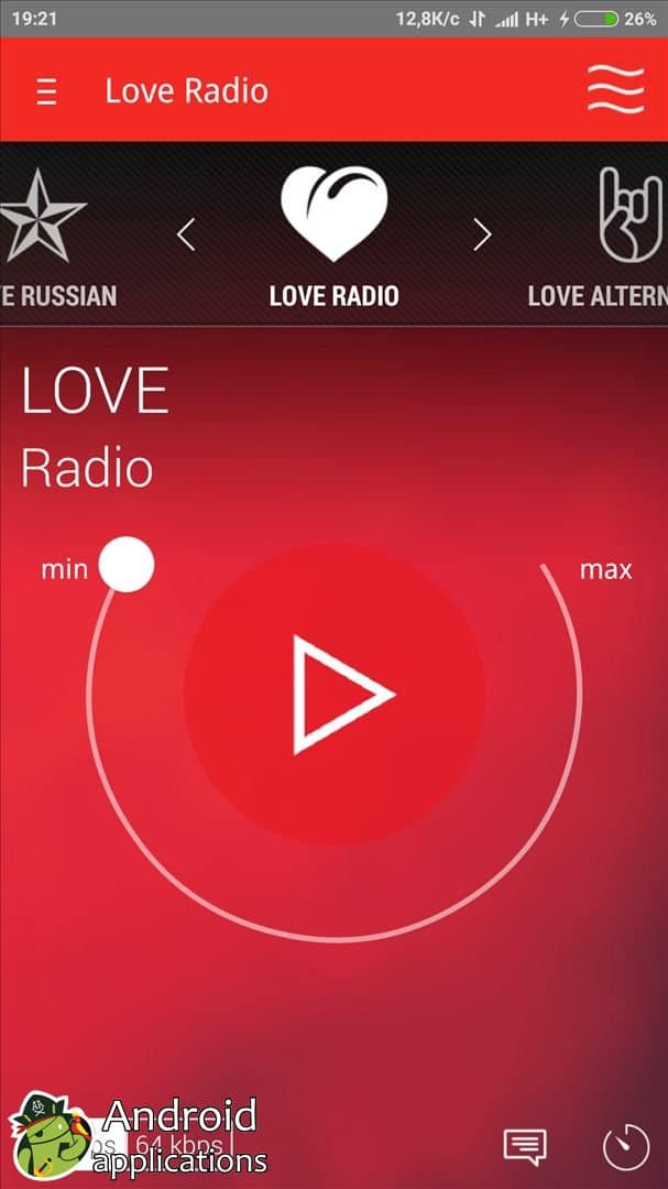 Скриншот #1 из программы Love Radio