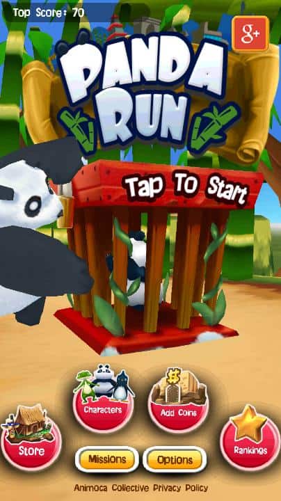 Скриншот #1 из игры Беги Панда, беги (Panda Run)