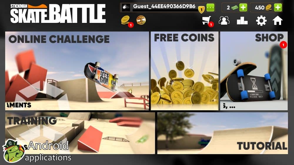 Скриншот #1 из игры Stickman Skate Battle