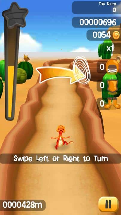 Скриншот #1 из игры Бегущий динозавр (Dino Run)
